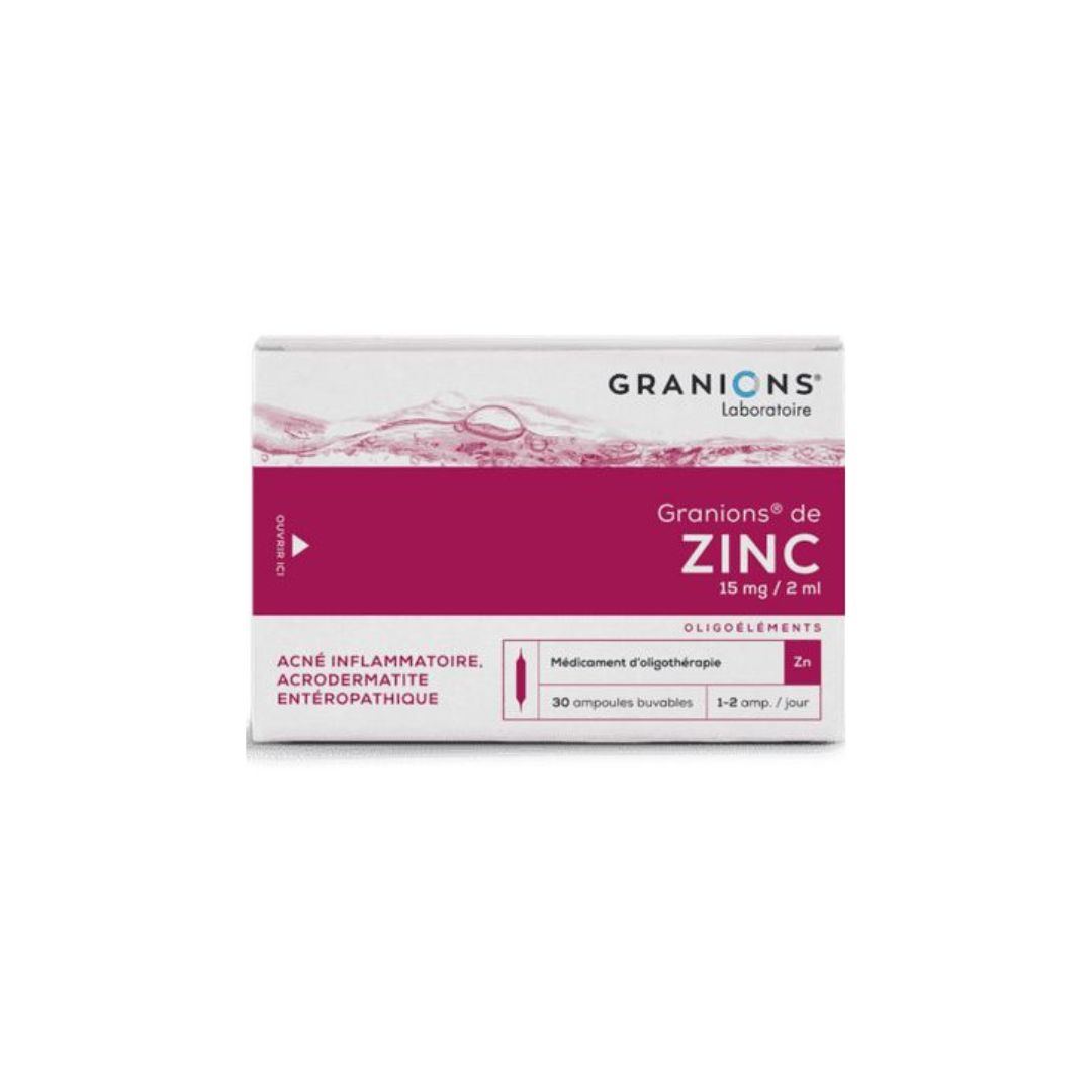 image Zinc boîte de 30 ampoules buvables